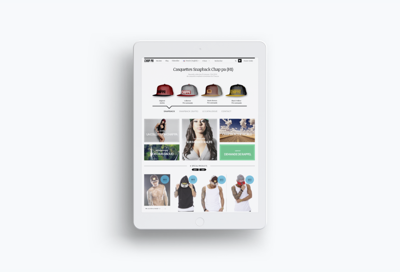 product-hat-to-e-commerce-ipad-homepage